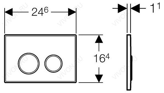 Geberit Кнопка смыва Sigma 20 115.778.KJ.1 с хромом – фотография-4